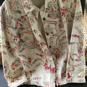 Chico’s Embroidered Jacket/Blazer-Size L/12
